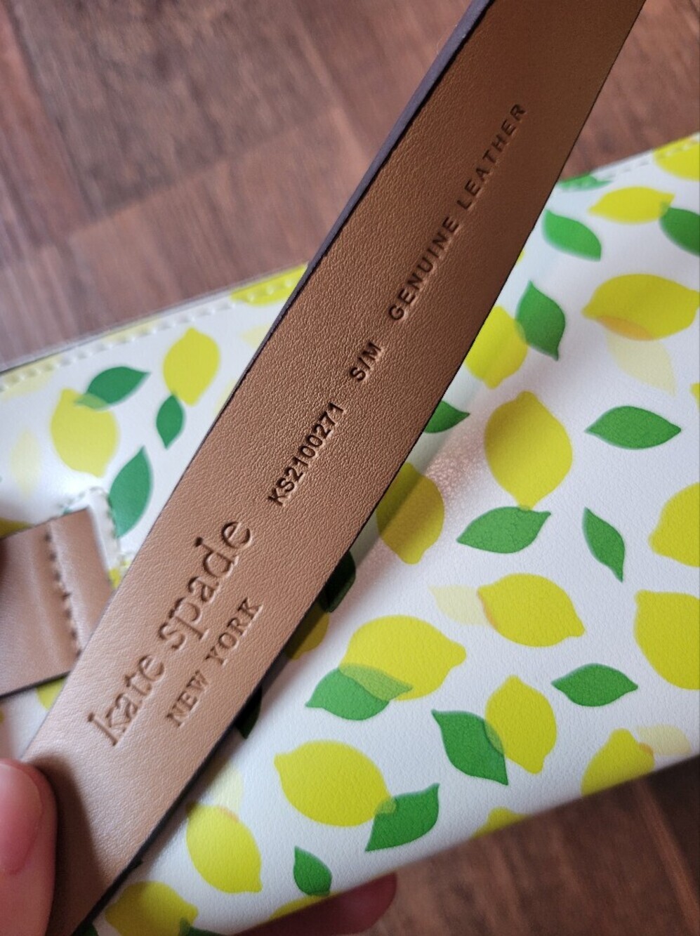 Kate Spade NY Zip Top Yellow Lemon Print Leather Belt Bag - Picture 9 of 12